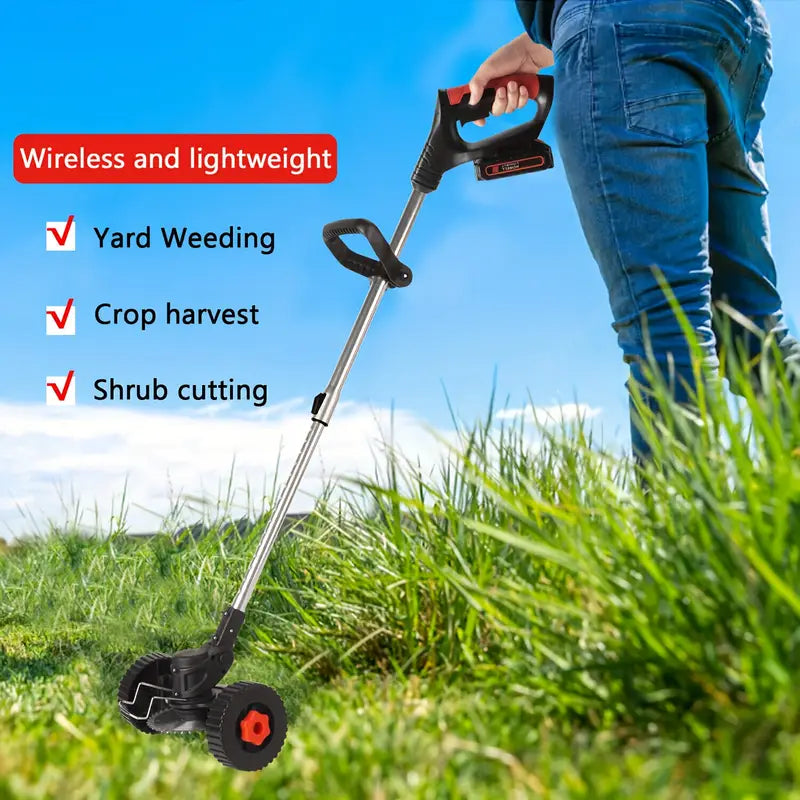 Oz Bargains Deals™ Cordless Grass Trimmer – Lightweight Brush Cutter with 2 Batteries