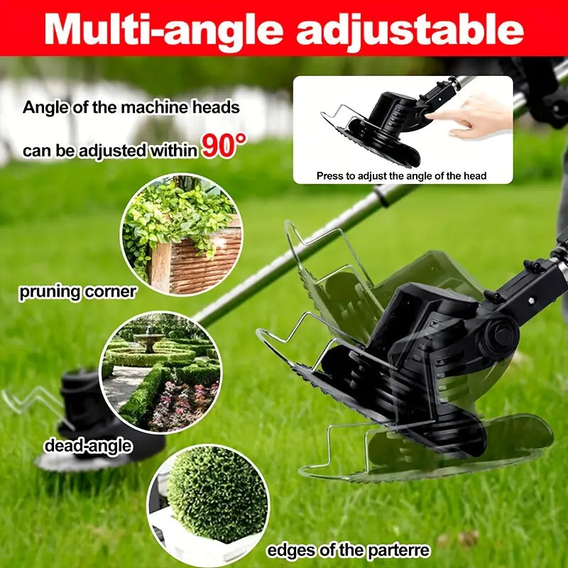 Oz Bargains Deals™ Cordless Grass Trimmer – Lightweight Brush Cutter with 2 Batteries